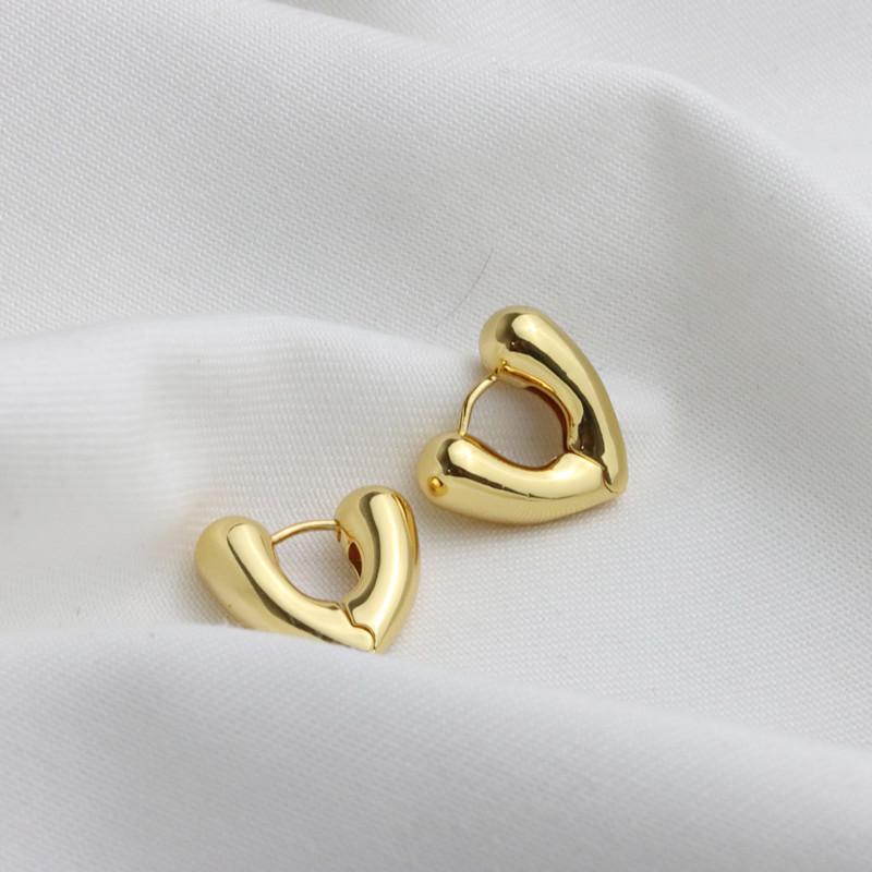 Fashion Gold Color Geometric U-Shape Hoop Earrings for Women Men Punk Hip-Hop Metal Round Circle Earrings Party Zircon 2025
