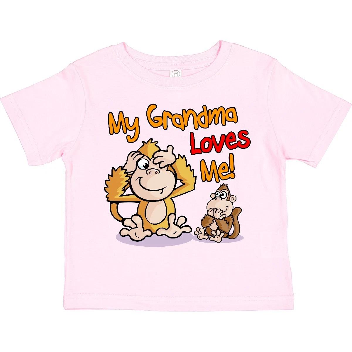 

Inktastic My Grandma Loves Me Monkey Toddler kids boys T-Shirt Cute Child Preschooler Kid 140