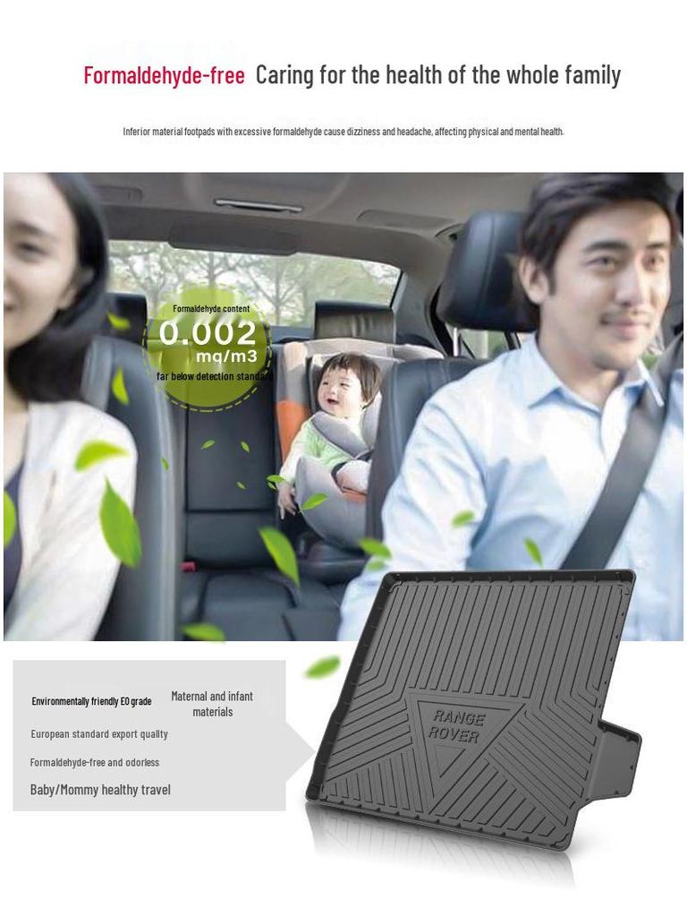 Hyundai KONA TPE 3D Waterproof Trunk Mat with High Edges