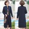 Plus Größe XL-5XL 4 Farben Zwei Stücke Stickerei Frauen Jacke Weibliche Jacke Herbst Lange Mäntel