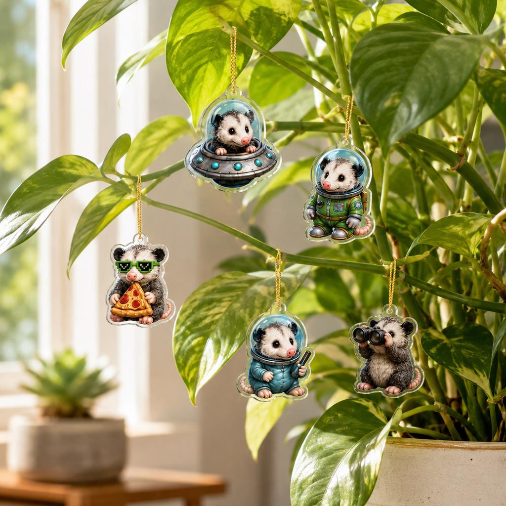 2D Christmas Advent Calendar Cute Pet Series Christmas Tree Hanging Ornament for Holiday Decoration