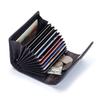 2024 New Lock Card Holder Genuine Leather Women Card Bags Textured First Layer of Cowhide Coin Purse Credit ID Cards Organizer