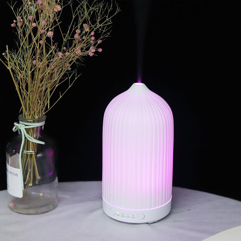 Imitation Keramik Streifen Aroma Diffusor, USB Aroma Diffusor, Vase mit farbigem Licht Luftbefeuchter, Öl Maschine.