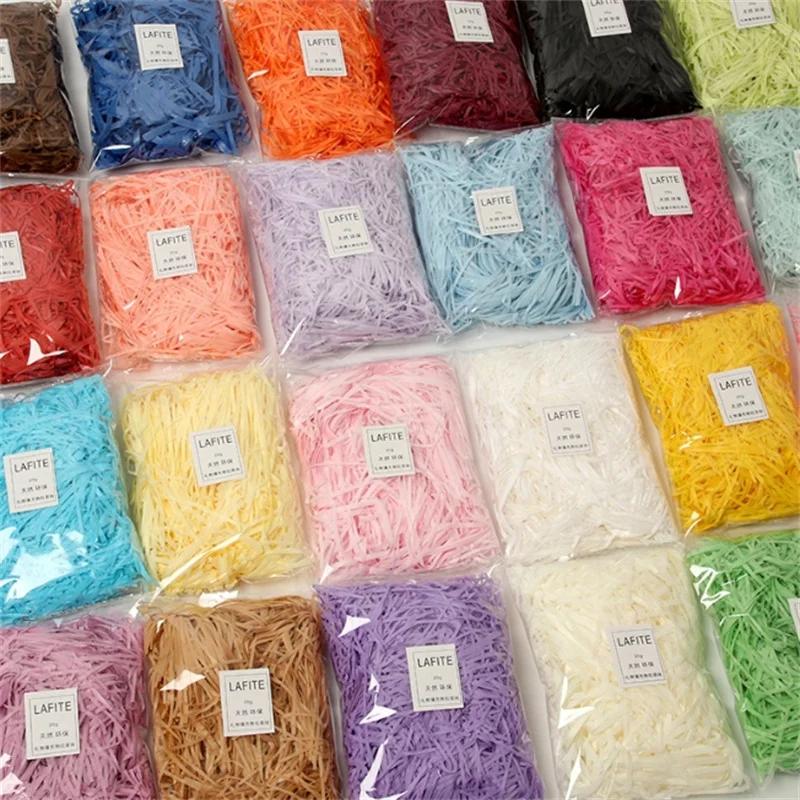 

100/500/1500g Colorful Shredded Crinkle Grass Paper Filler DIY Wedding Party Christmas Gift Box Candy Material Packaging Filler 100g