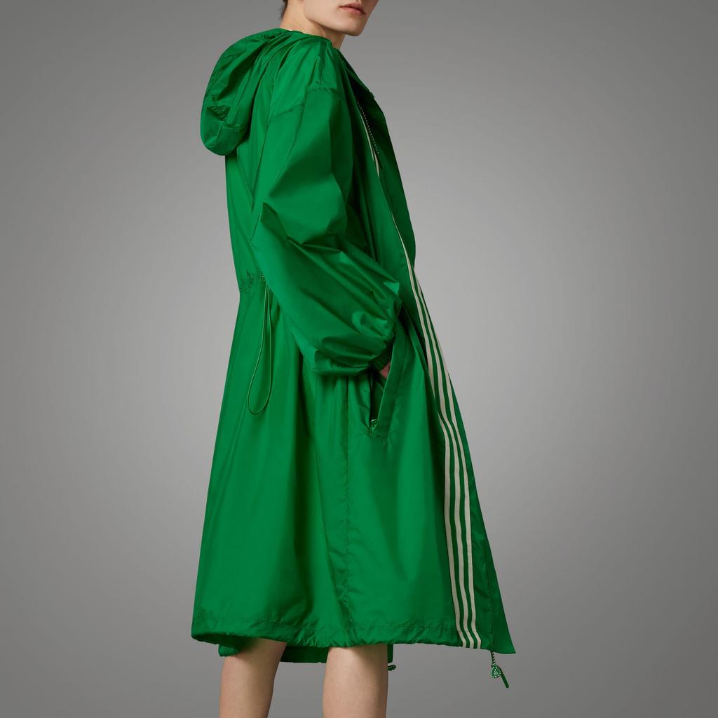 adidas Originály 70. léta Color Block Dlouhá bunda s kapucí Dámská bunda Zelená IK7856