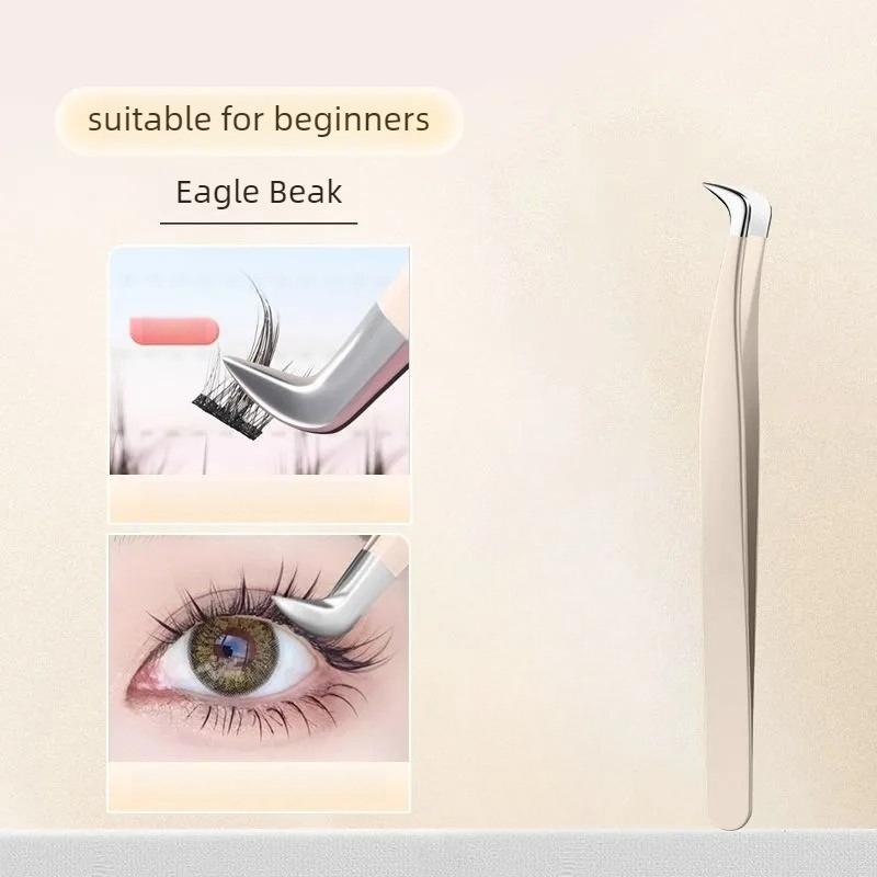High Precision False Eyelash Tweezers Wedding And Vaccination Beginners Stainless Steel Eyelash Tweezers Grafting False Eyelash