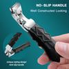 Durable Stainless Steel Toenail Clippers, Wide Jaw, Angled Head, Concave Blade, Classic Style Easy to use Nail Cutter