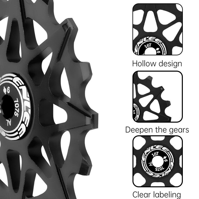 10T/12T/14T/16T Bicycle Rear Derailleur Ceramic Jockey Wheel Pulley Wheel for Mountain Road Bike  Lightweight Low Friction