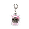 I'm Just a Girl Sad Hamster Key Chain Acrylic Sad Hamster Keyring  Fans