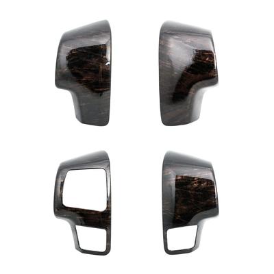 Steering Switch Panel Black Wood Dark for Toyota Ace 4th and 5th TRISTAR'S (4-Piece, Mahogany-Style, Grain, Prime) Hiace/Regius (200 Series,