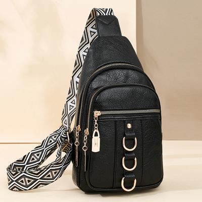 Dámská taška, měkká kožená náprsní taška z umělé kůže, ležérní crossbody taška s velkou kapacitou, cestovní batoh přes rameno
