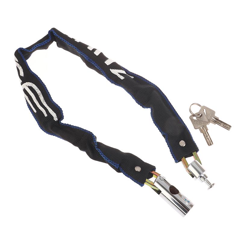 Bike Chain Lock Bicycle Heavy Duty Safety Lock 60Cm Metal Anti-Theft Mountain Bike Road Motorcycle Scooter Padlock With Key