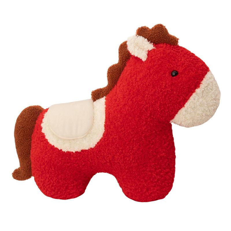 2026 Year of the Horse Chinese Horse Pillow Plush Doll Ornament - Children's New Year Gift