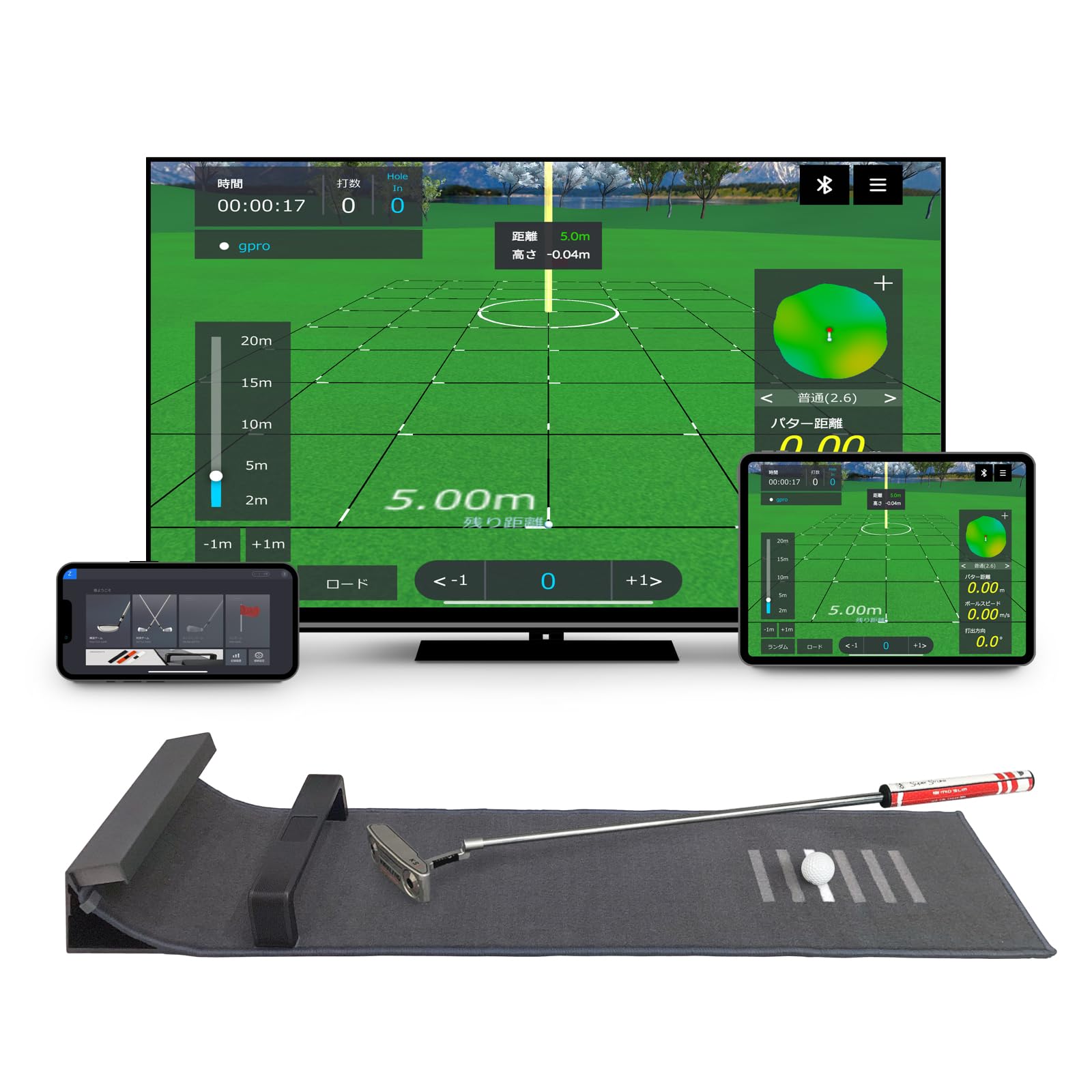 

ZEROPUTT Putting Practice Golf Practice Training Equipment with Automatic Return Function for Long Perfect for Beginners and Advanced Helps Hit чёрный