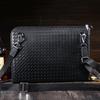 2025 Men's Genuine Leather Bag Embossed Woven 13" Laptop Briefcase 2-in-1 Handheld Shoulder Envelope Bag Practical Business Gift Commute Messenger Bag