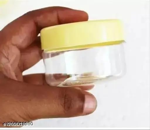 RSINC Small Airtight Tiny Multipurpose 6 Plastic Jar Set (50ml) Spice Jars Kitchen, Dining & Bar | Grocery pickle | Dry Fruits Box | X 6 Jar Set