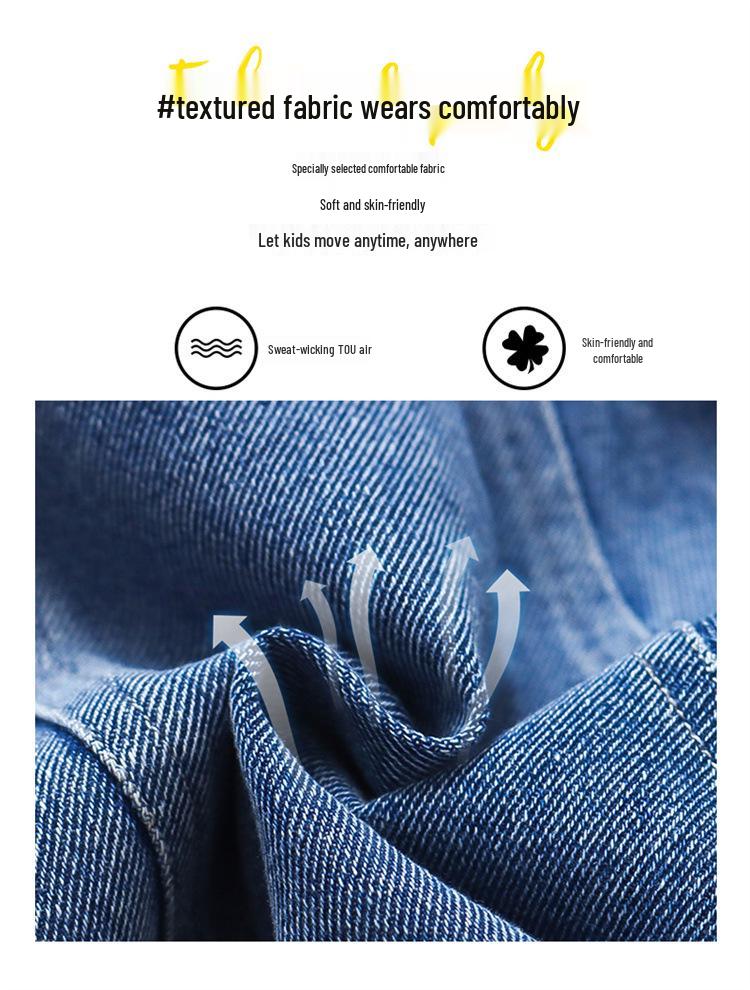 2025 Stilvoller Herbst-Denim-Jumpsuit für Mädchen - Trendiges zweiteiliges Jeans-Outfit