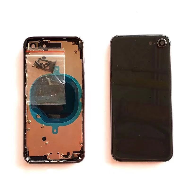 For iphone 8G 8Plus XR Battery Back Cover Door Rear Cover + middle Frame + sim Tray side key parts Housing
