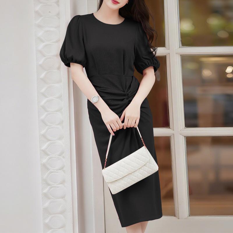 ZANZEA Women Casual Round Neck Summer Short Sleeve Sheath Dress