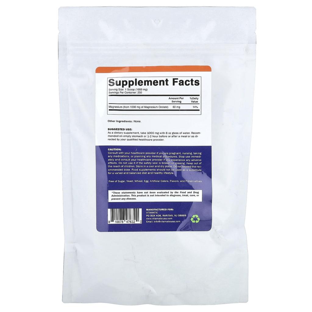 Vitamatic Magnesiumorotat-Pulver, 250g (8,8 Unzen)