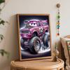 Disney Pink Monster Truck Oil Painting Kit Home Bedroom Wall Decor Handmade Gift Art Crafts Large Creative Diy Projects Canvas Wall Decor