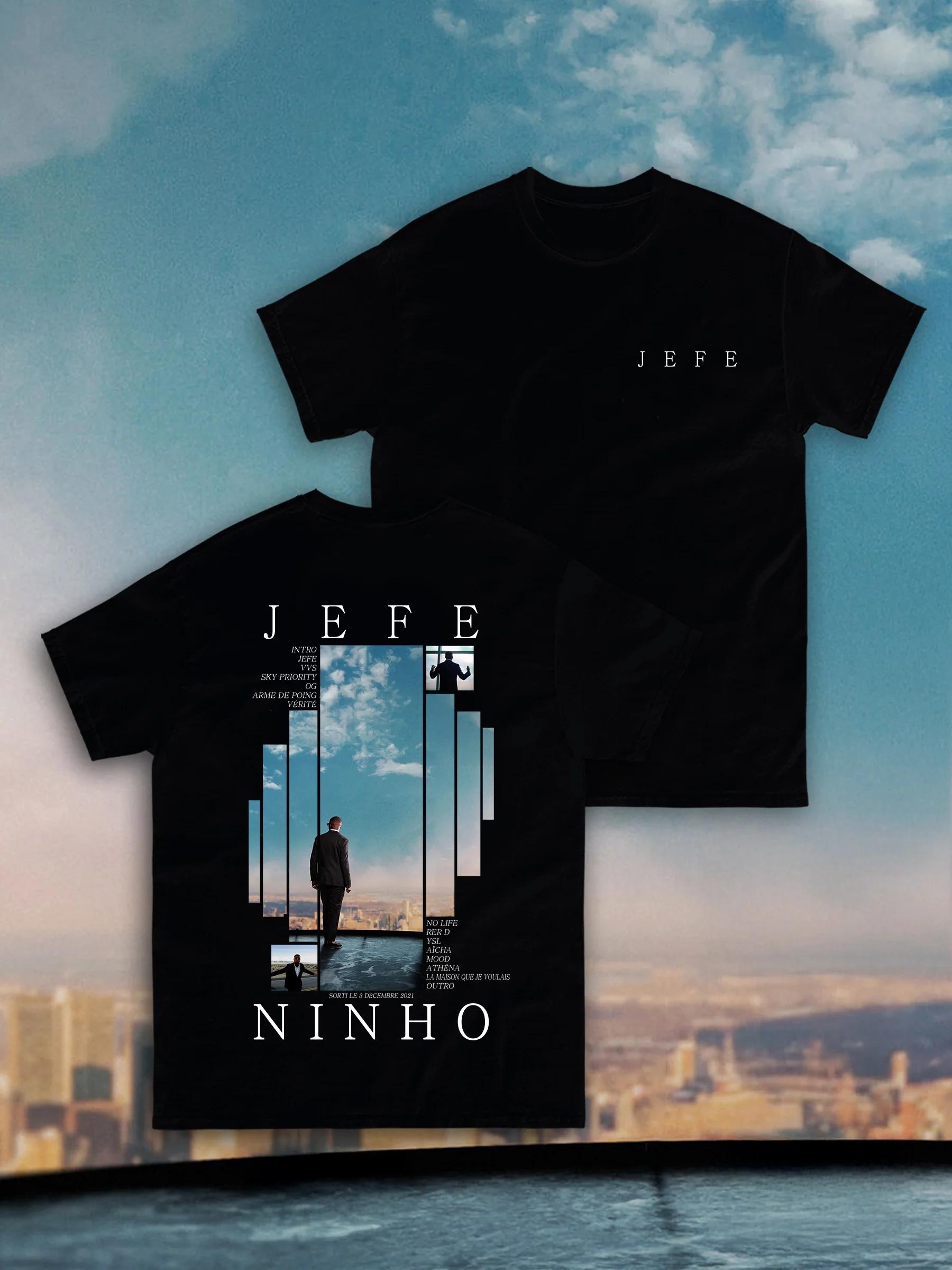 

France Rapper Ninho Album Jefe Graphic Tshirt Unisex Women Pop Music Tshirt Casual Cotton Vintage T Shirts Unisex Summer Tops S