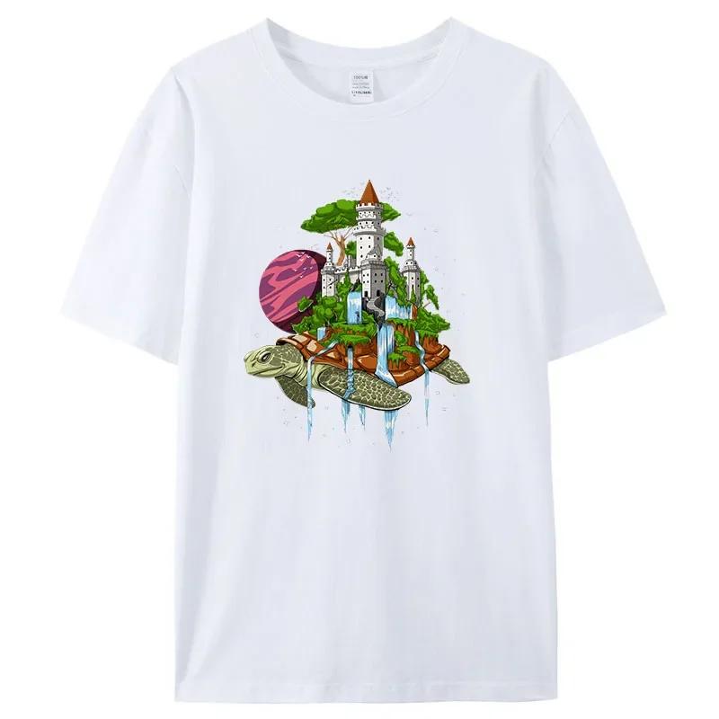 Turtles Carrying Castles Unisex's T-shirt Short Sleeve Tees Unisex's Loose T-shirt Unisex's Tops New Brand Unisex's Clothes
