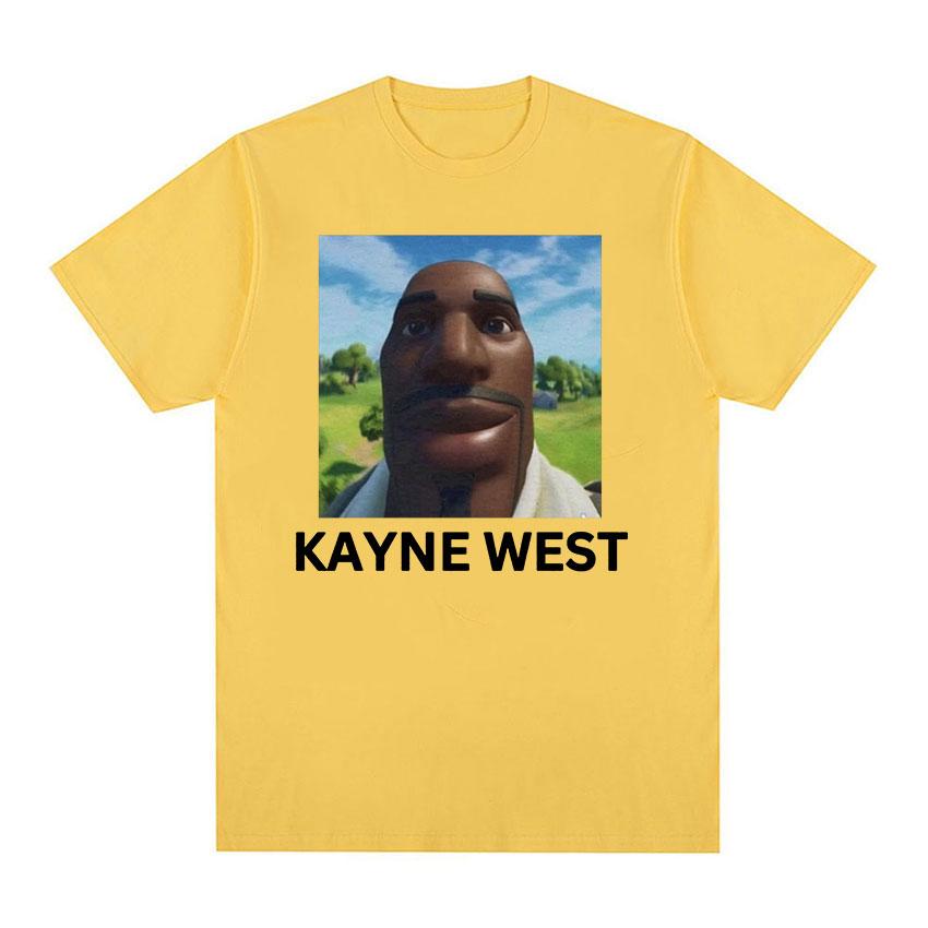 Lustiges Kanye West Meme Grafik T-Shirt Herrenmode Rundhals Kurzarm T-Shirts Unisex Hip Hop Gothic Rap T-Shirt Streetwear