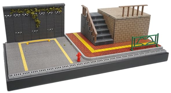 FREESTYLE (FREESTYLE) Collector SHOUCANGJIA 1/64 Cityscape Diorama Street Corner with Stairs and Parking Lot SCJ88002