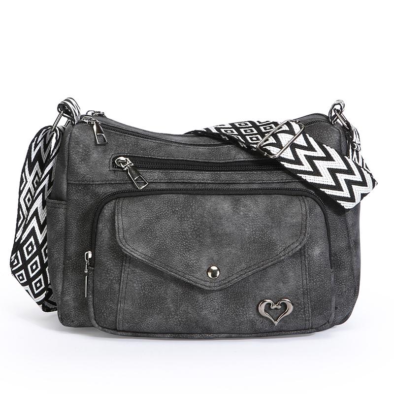 Vintage Soft Leather Bag Women's Large Capacity Multi-compartment Mother Bag Crossbody Bag