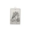 Dawapara Tarot Card Pendant Suit of Swords Minor Arcana Amulet Stainless Steel Charms for Jewelry Making DIY Accessories
