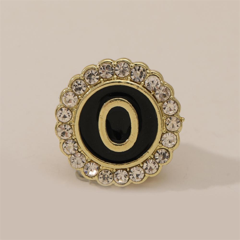 26 English Initials A-Z Brooches Classic Full Around Crystal Golden Alphabet Pins For Women Men Girls Clothes Bag Jewelry Gift