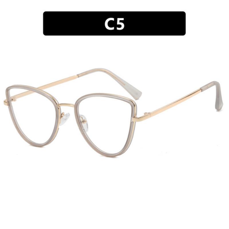 1.67 1.74 -8 to +8 Cat Eye Metal Frame Clear Glasses Myopia Nerd Spectacles Fashion Hyperopia