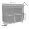 Haushaltsgebrauch Wasserdichte Klavierabdeckung Staubdicht 153x35x110cm Staubschutz Sonnenschutz Stehende Geräteabdeckung Innenabdeckung
