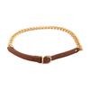 Fashion Women Waist Belt Metal Chain Dress Decorative PU Leather Waistbelt Pin Buckle for Unisex