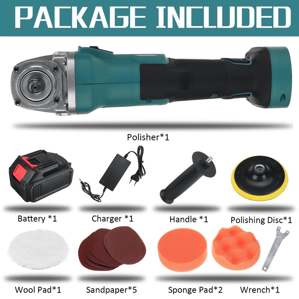 

1580 Вт 288VF беспроводная бесщеточная электрическая полировальная машина автомобильная полировальная машина аккумуляторная шлифовальная машина для Makita 18 В аккумулятор 1*Battery