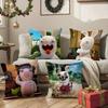 R-Raving Rabbids Pillow Case Anti-dustmite Pillowcase Invisible Zipper Silky Sofa Cushion Cover