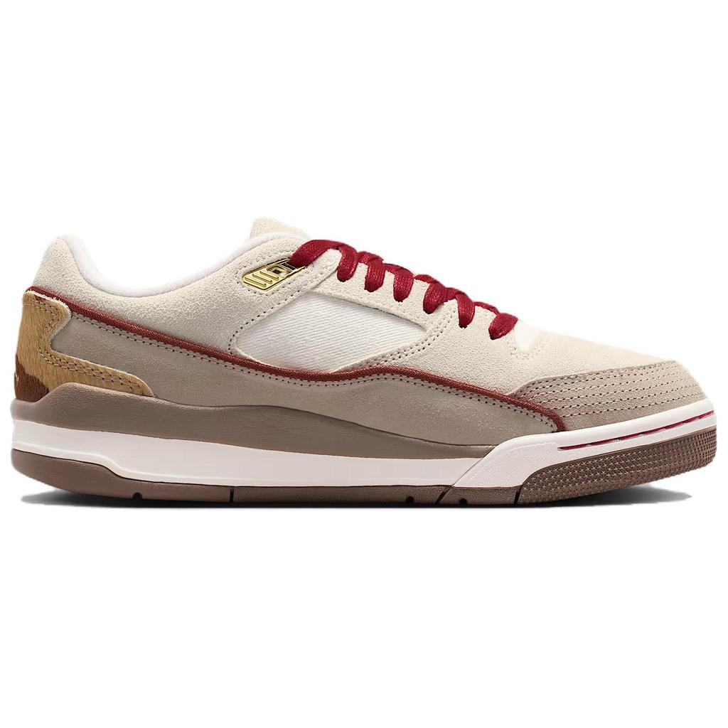 Jordan FLIGHT COURT Breathable Support Low Top Vintage Basketball Shoes Women's Beige Red IQ1107-171