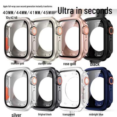 Ultra Button Integrated 360° Protective Case with Tempered Film for Apple Watch 11 Seconds