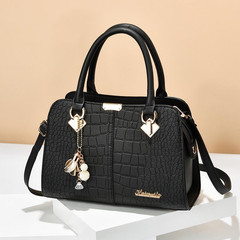 Luxury Handbag Women Female Shoulder Bags Crossbody Bag with Tassel Hanging Large Capacity Ste Pattern Print Tote Sac A Main