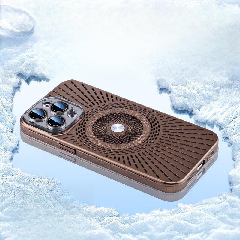 

Подходит для Apple 16proMax Берлинский чехол для телефона с магнитной присоской iPhone 15 Дышащее отверстие Рассеивание тепла 14 Чехол для защиты от падений iPhone12promax