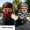 Skull Print Balaclava Face Mask, Ice Silk Cooling Breathable Sun Protection Full Face Cover for Cycling Running Hiking Outdoor Sports
