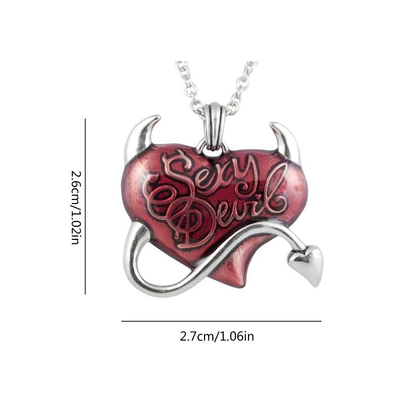 Heart Necklaces Pendant for Women Red Gothic Pendant Jewelry Gifts for Her On Christmas Valentine Gifts for Women Girls