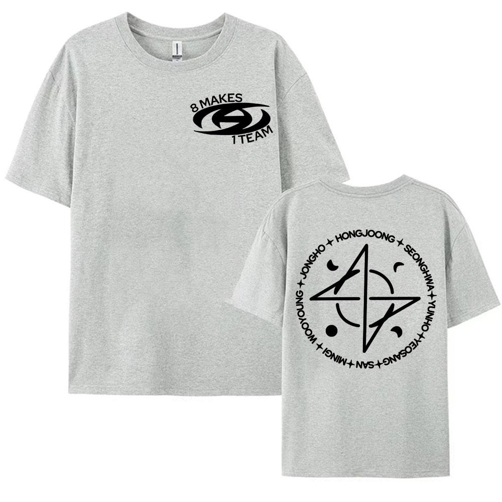 8 Makes 1 Team Kpop ATEEZ T Shirt Men Womens Korean Fashion Aesthetic T Shirts Streetwear Casual 100 Cotton Oversized Tshirts