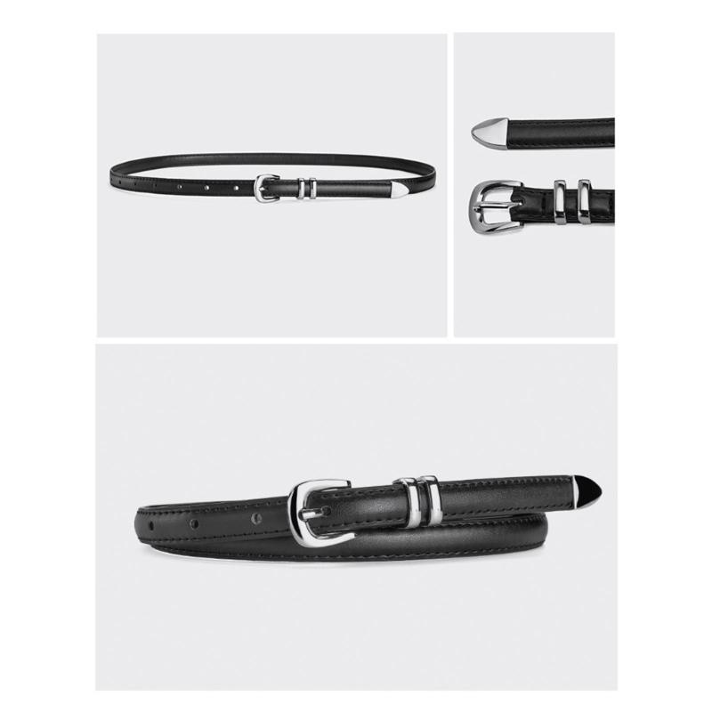 PU Waist Belts with Universal Design Thin Adjustable Waist Belt Universal Woman Dresses Skirt Coat Slimming Waistband