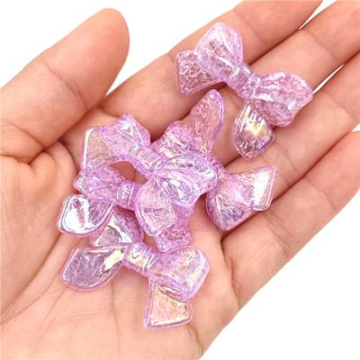 Colar de contas brilhantes requintado com efeito lascado, 5 peças de pingentes criativos, laço, faça você mesmo, acessórios de joias, moda para fazer pulseiras