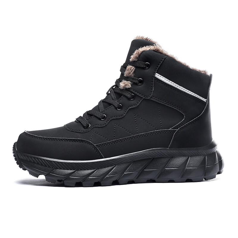

HUIZUMEI Men s Waterproof Fleece-Lined Snow Boots 39