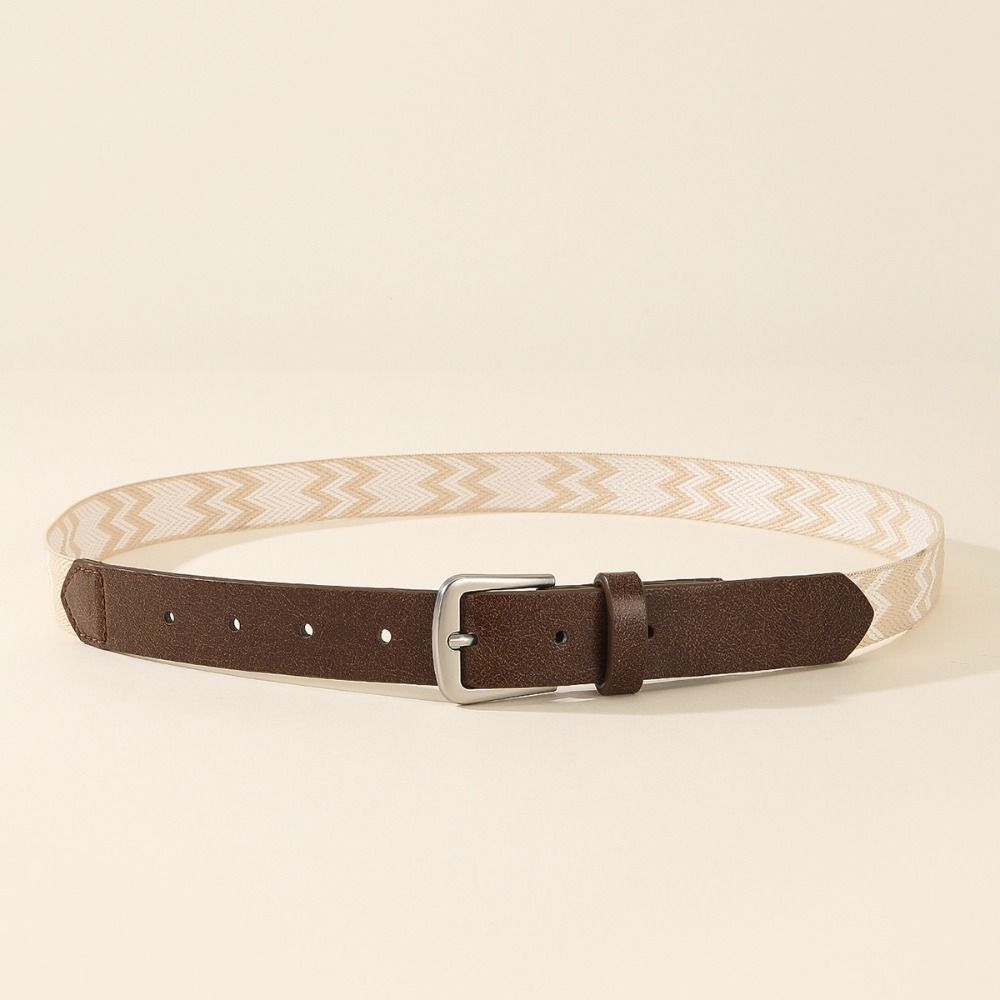 Splicing Nylon Weaving Belt Bohemian Style Waist Band Trendy Pin Buckle Waistbands