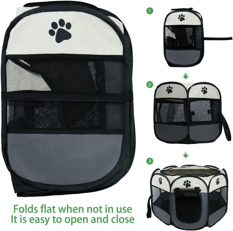 Oxford lightweight Puppy Pet Playpen for Medium Dogs Portable Cat Playpens Indoor Fence Foldable Doggie Play Pen Dog Fences