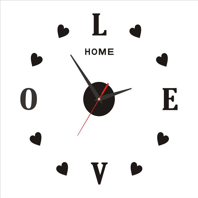 DIY Silent Nordic Wall Clock, Fashionable and Creative Clock, Self-adhesive Clock, Nail-free Simple Living Room Wall Clock